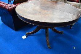 A 19th Century mahogany Regency design circular table , diameter approx. 124cm