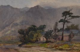 *Local Interest - Oliver Baker (1856-1939, British), watercolour, 'Goat Crag, Eel Crags, & The