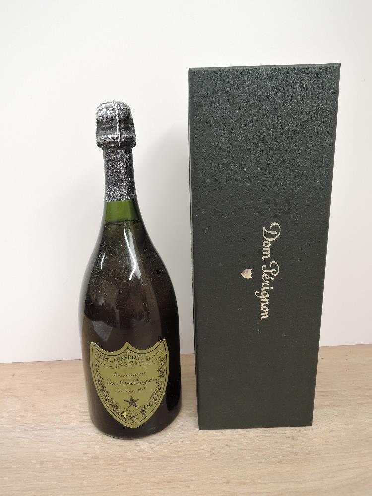 A bottle of Dom Perignon Vintage 1973 Champagne, 12.5% vol, 750ml, in 1998 packaging and box