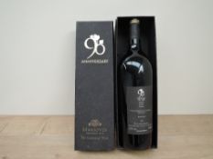 A bottle of Marsovin 90 Anniversary 1919-2009, Malta D.O.K Superior Cabernet Sauvignon, Cabinet