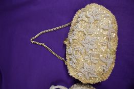 Three vintage beaded evening bags.