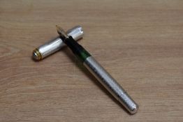 A Pelikan M750 Jubilee Silver piston fill fountain pen cap marked 1838-1988 bearing the seriel No