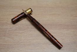 A Mabie Todd Swan Self Filler SF2 lever fill fountain pen with broad band the cap having Swan 2
