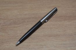 A Parker 65 propelling pencils in grey with chrome cap