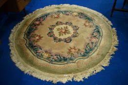 A Chinese rug of circular form, approx diameter 150cm