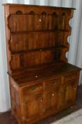 A traditional kitchen dresser , nice quality reproduction panelled base