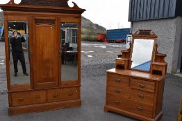 A Victorian two piece bedroom suite