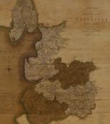 Smith, Jones, & Co., coloured print, 'A New Map of the County Palatine of Lancaster', divided into