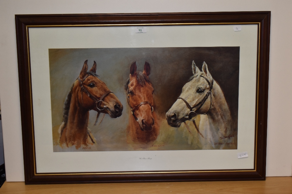 After Susan Crawford (b.1941, British), coloured print, 'We Three Kings', an equestrian portrait, - Image 2 of 3