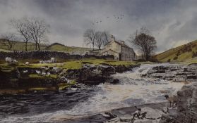 After Alan Ingham (1932-2002, British), coloured print, 'Tumbling Waters', signed in pencil to the