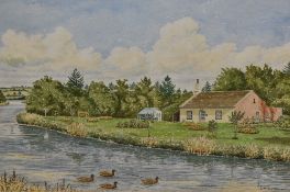 *Local Interest - L.W Thornburrow (20th Century, British), watercolour, 'Pringle's Cottage,