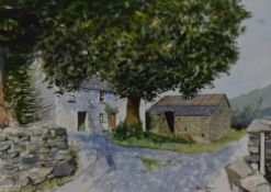 *Local Interest - Harry Berry (20th Century), watercolour, Wallowbarrow Farm House, Duddon Valley,