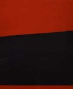 Jon Schueler (1916-1992, American), lithograph, 'Red In A Night Sky III' (1971), a striking abstract