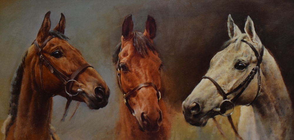 After Susan Crawford (b.1941, British), coloured print, 'We Three Kings', an equestrian portrait,