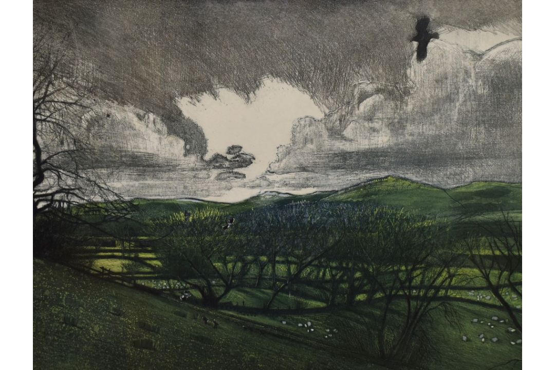 *Local Interest - 20th Century School, coloured etching, 'Towards Lady Hill, Wensleydale', Yorkshire - Image 1 of 3