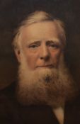 19th/20th Century School, coloured print, A shoulder length portrait of an elderly, bearded