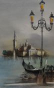 20th Century Italian School, oil on canvas, Two Venetian scenes including a depiction of the