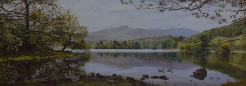 *Lake District Interest - After Keith Melling (b.1946, British), coloured print, 'Rydal Water',