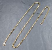A 9ct gold belcher link chain, approx 20' & 11.8g