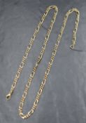 A 9ct gold figaro link chain, approx 22' & 15.8g