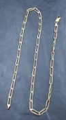 A 9ct rose gold open linkcurb chain, approx 18' & 9.8g