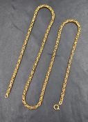 A 9ct gold fancy link chain, approx 19' & 21.8g