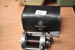 An Abu Ambassadeur 6500c in original black leather case