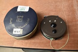 A Hardy Marquis #8/9 loaded with line in an original case