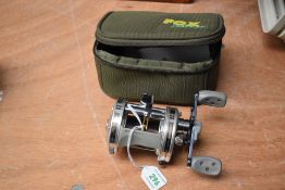 An Abu Garcia Ambassadeur 6500C3 in a soft case