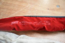 A shakespeare Oberon 2pc 3meter fly rod and a Masterfly 2pc 9ft 9in carbon fly rod both in