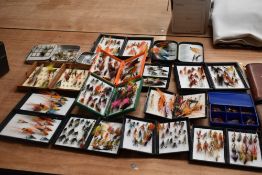 A Large collection of Salmon and sea trout flies in 16 pocket boxes and a wallets