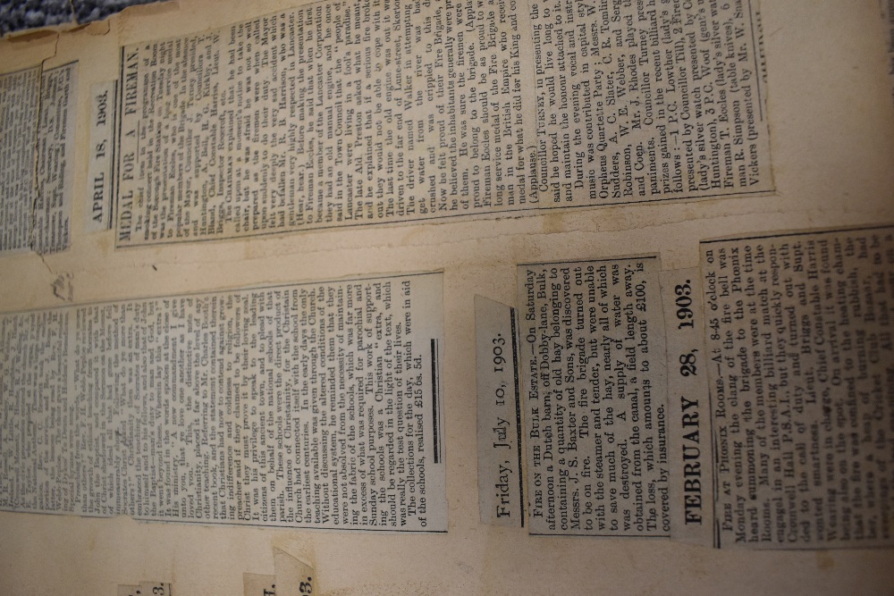 A selection of local ephemera including scrapbooks and newspapers. - Image 5 of 10