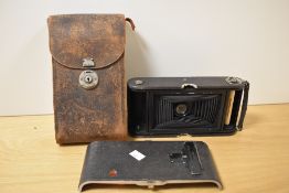 An early 20th Century Kodak No. A-122 autographic film camera with case