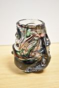 A Whitefriars Heather stumpy knobbly vase by Ray Annenberg Catalogue No 9843