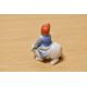 A scarce wade whimsie, depicting tiny elf riding a pig. - Image 2 of 3