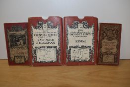 Two David & Charles reprints of Ordnance Survey maps illustrating Kendal, & Lancaster & Blackpool,