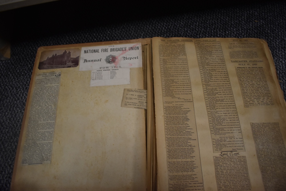 A selection of local ephemera including scrapbooks and newspapers. - Image 2 of 10