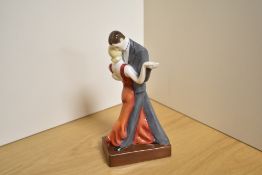 A Royal Worcester limited edition Art Deco design figure group 'The Dancers' modelled by Doris