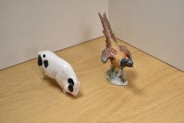 A Royal Doulton pottery Gloucestershire Old Spot pig study, number g320, designed Amanda Hughes-