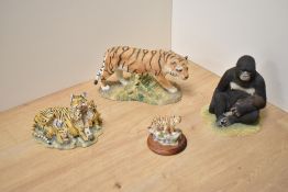 A Sherratt and Simpson wild animal study, gorilla with baby, Number 55146, 13cm, sold together
