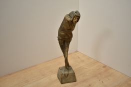 An unusual figure of the German Folklaw character Mephistopheles, appearing to be cast with