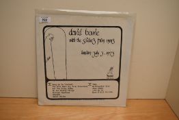 '' Bowie '' final spiders gig ! rare. A rare promotional / private pressing - these records have