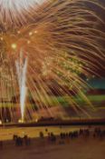 20th Century School, photographic prints, Four depictions of landscapes including fireworks and