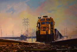 Bob Dylan (b.1941, American), giclee print, 'Industrial Train', of railway interest, autopen