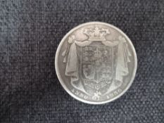 A 1836 William IV Silver Half Crown, in good condition, needs viewing