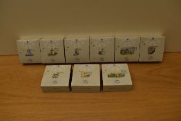 Nine Royal Mint Winnie The Pooh 50p Silver Proof Coins, 2020 x3, 2021 x3, 2022 x3, Piglet,
