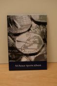 A Queen Elizabeth II London Olympics 50p Coin Collection, 15 coins in total, in a Lighthouse folding