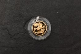 A 1980 Queen Elizabeth Gold Proof Half Sovereign, Old Head, Royal Mint, in case with certificates