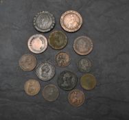 A collection of GB Copper Coins including Half Pennies 1807, 1826, 1831, 1858 x2, 1797 Two Pence