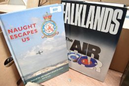 Two books, Naught escapes US, by Peter B Gunn and Faulkands, the air war, by Rodney A Burden,